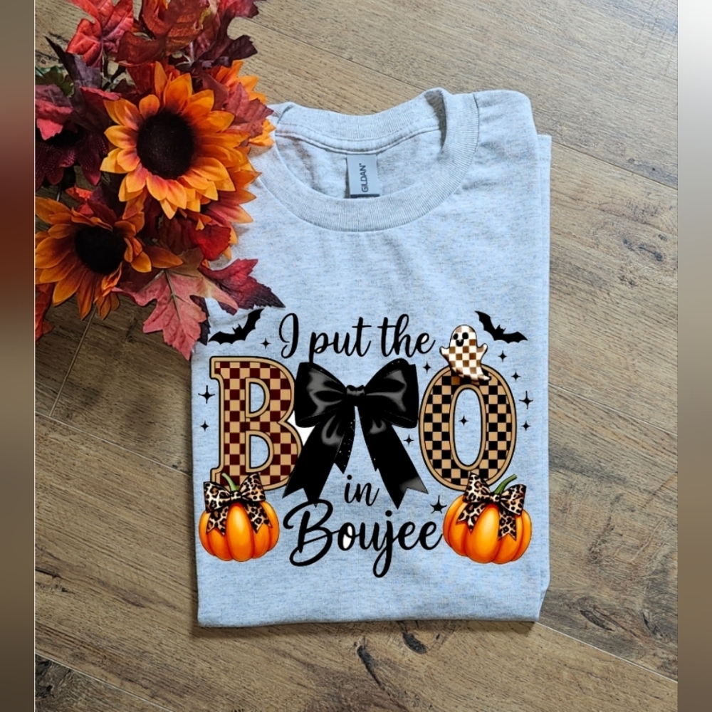 Cute I Put Thr Boo In Boujee Fall Halloween Tee